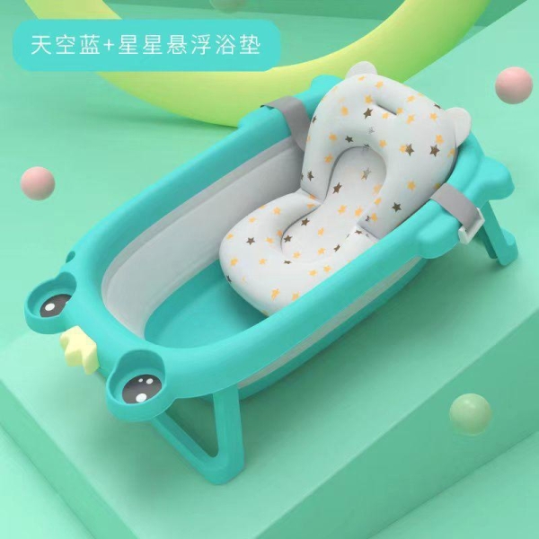 Baignoire Pliable pour Bébé avec Coussin de Bain